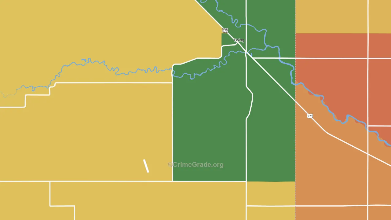 Ewing, NE Map of Assault Rates
