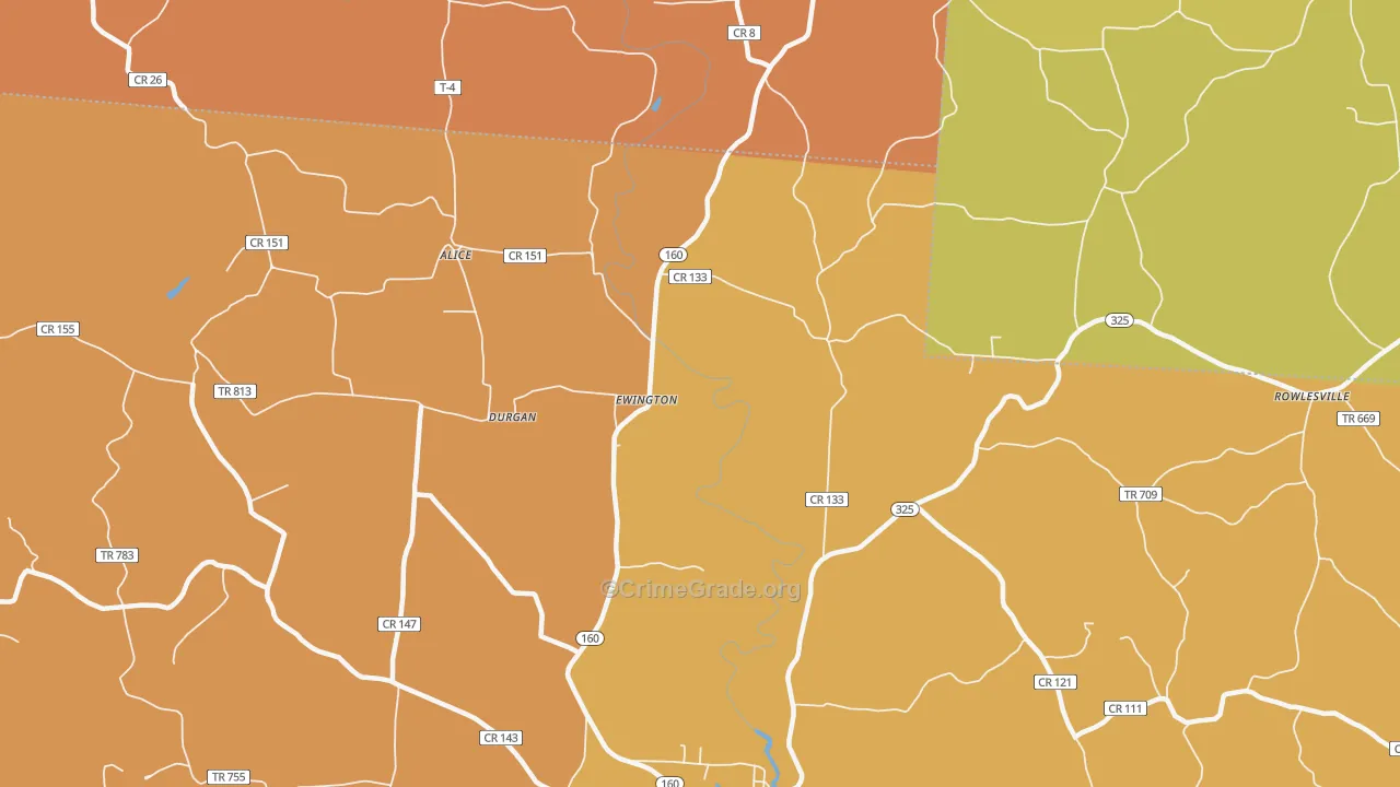 Ewington, OH Map of Assault Rates
