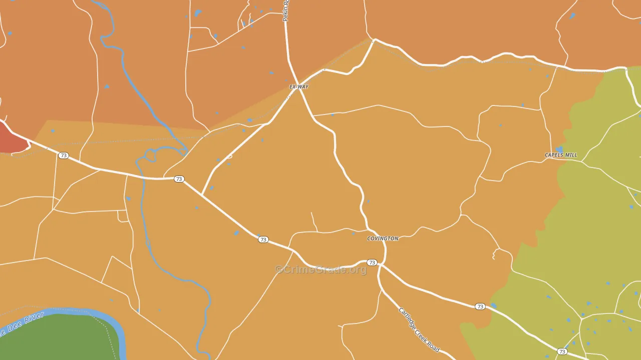Ex-Way, NC Map of Assault Rates