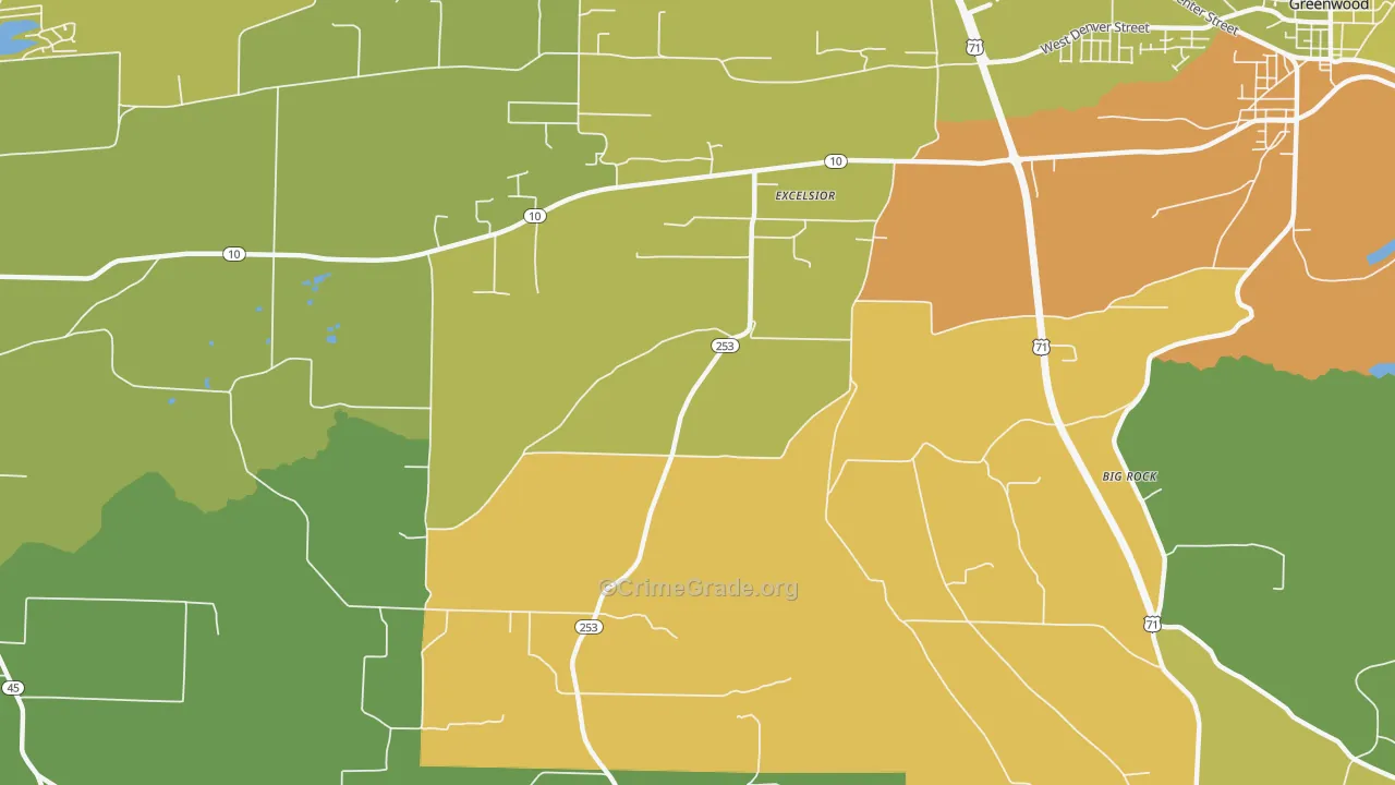 Excelsior, AR Map of Assault Rates