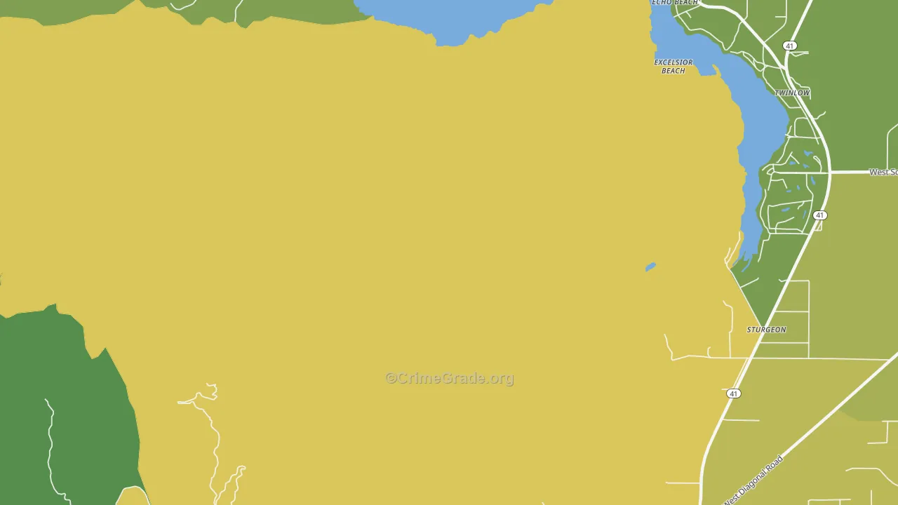 Excelsior Beach, ID Map of Assault Rates