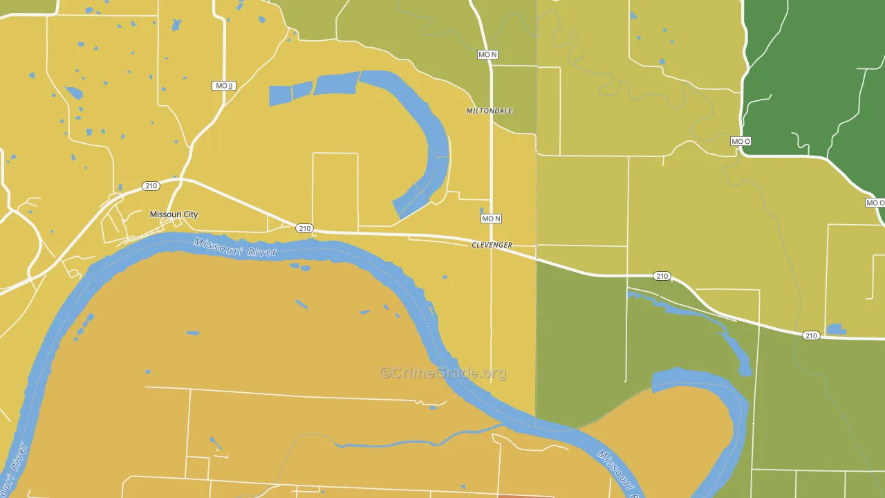 Excelsior Springs Junction, MO Map of Assault Rates