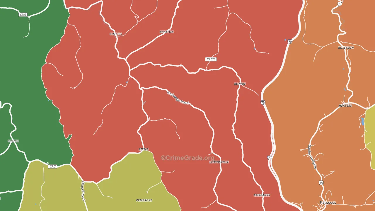 Exchange, WV Map of Assault Rates
