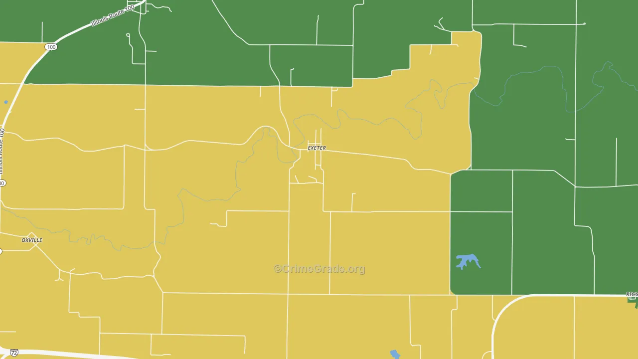 Exeter, IL Map of Assault Rates