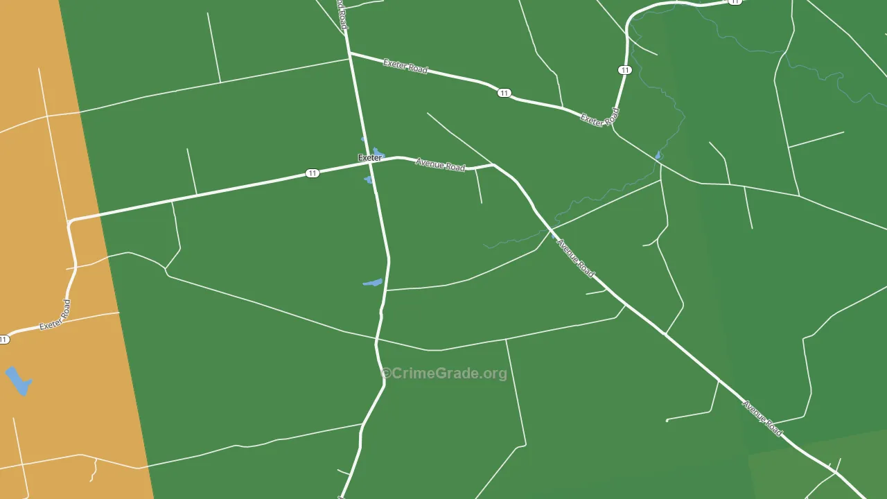 Exeter, ME Map of Assault Rates