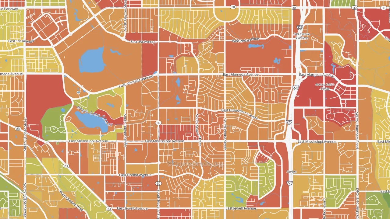 Expo Park, Aurora, CO Map of Assault Rates
