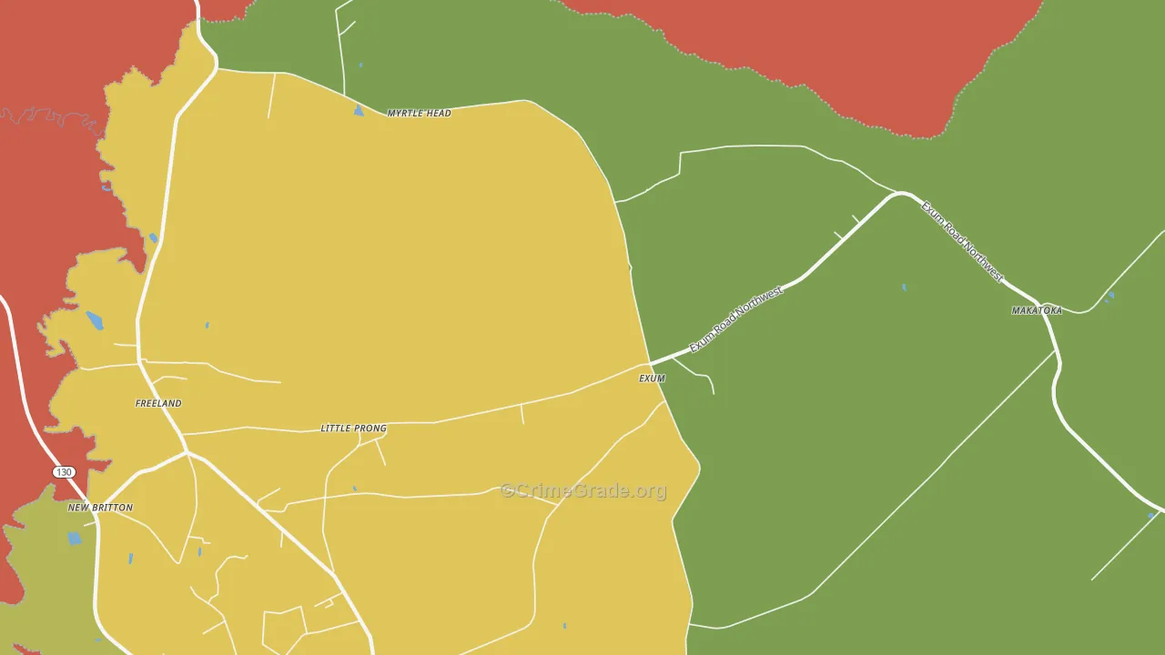 Exum, NC Map of Assault Rates