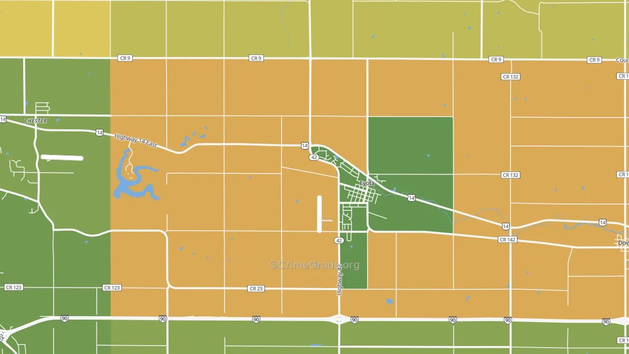 Eyota, MN Map of Assault Rates