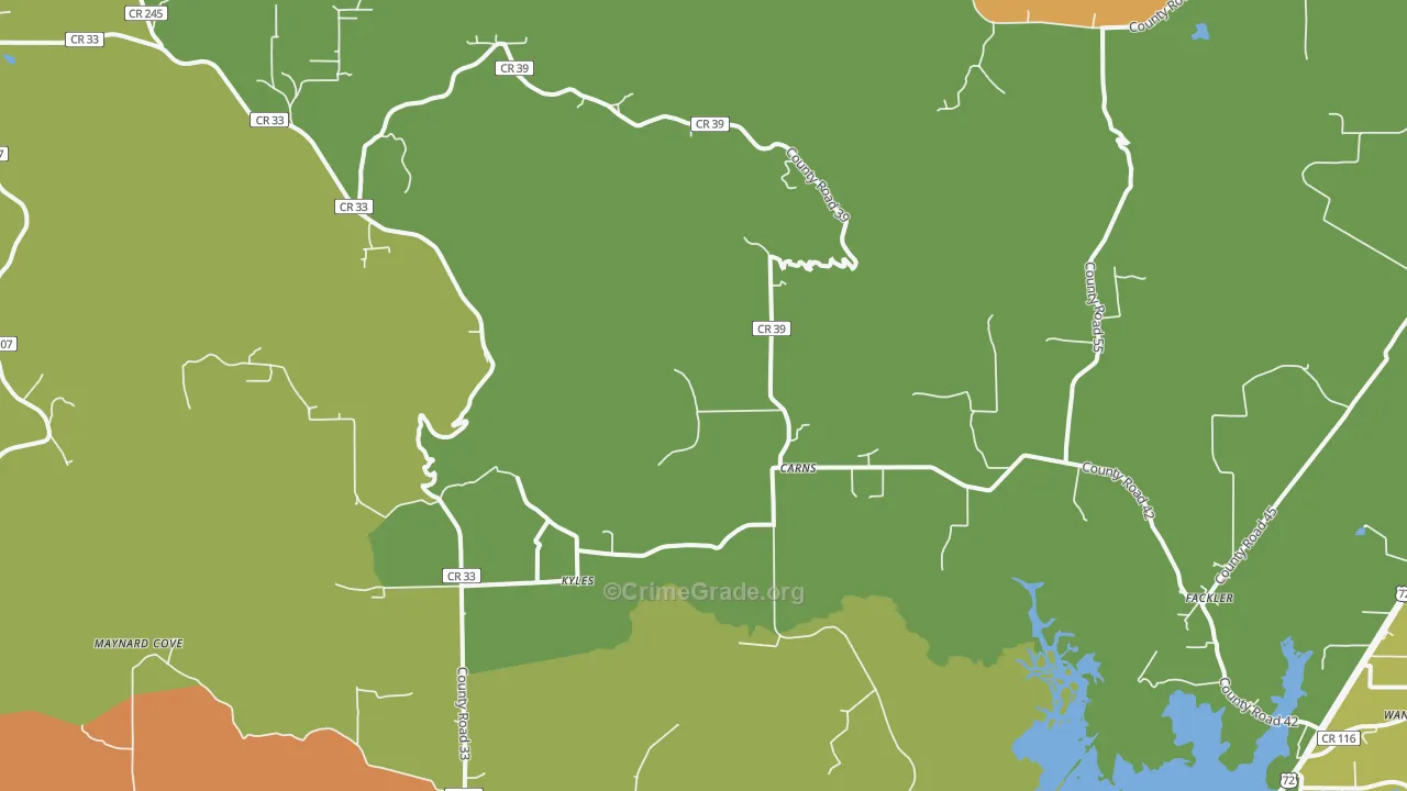 Fackler, AL Map of Assault Rates