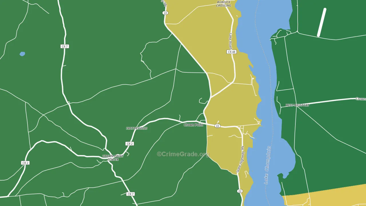 Factoryville, NY Map of Assault Rates