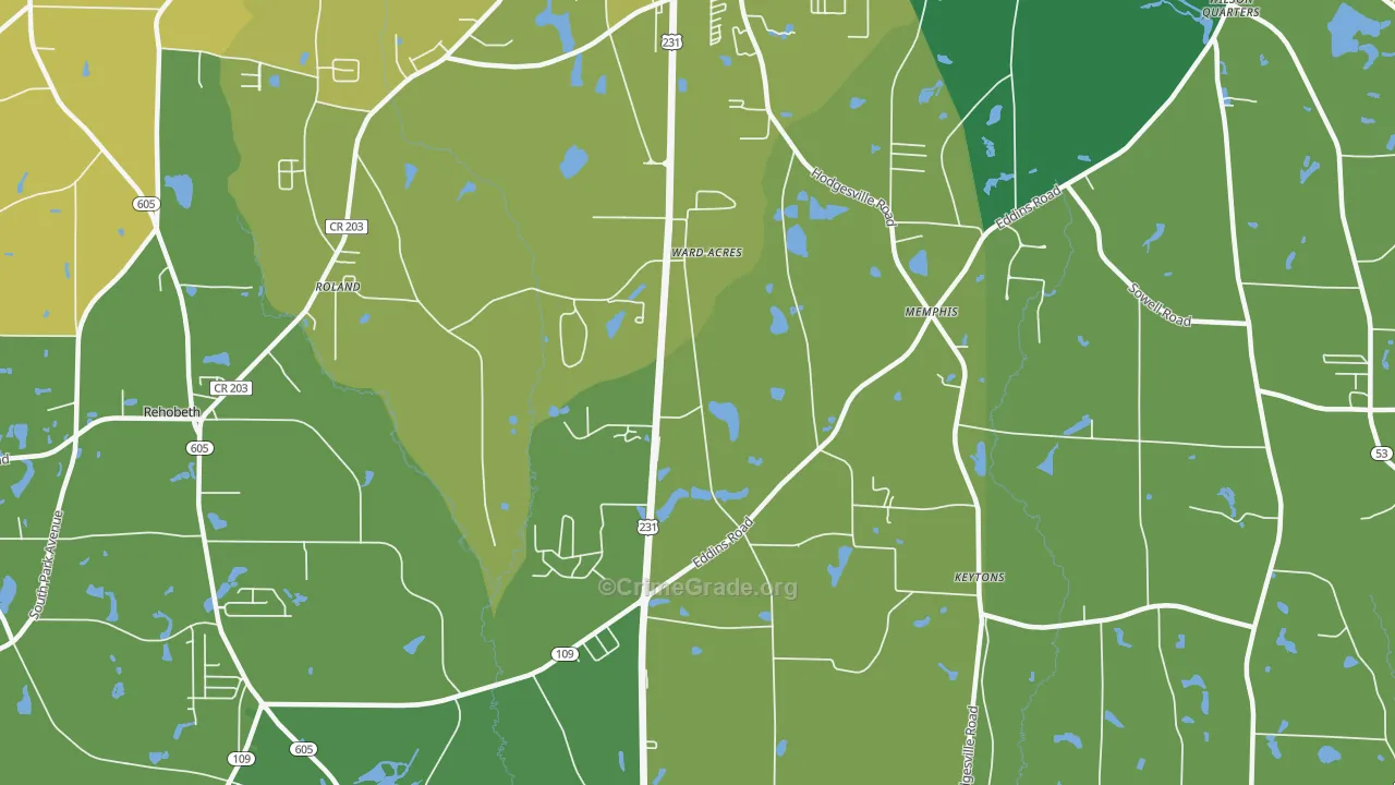Fadette, AL Map of Assault Rates