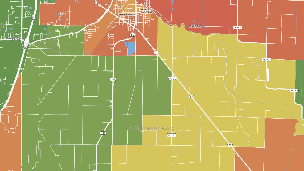 Fagus, MO Map of Assault Rates
