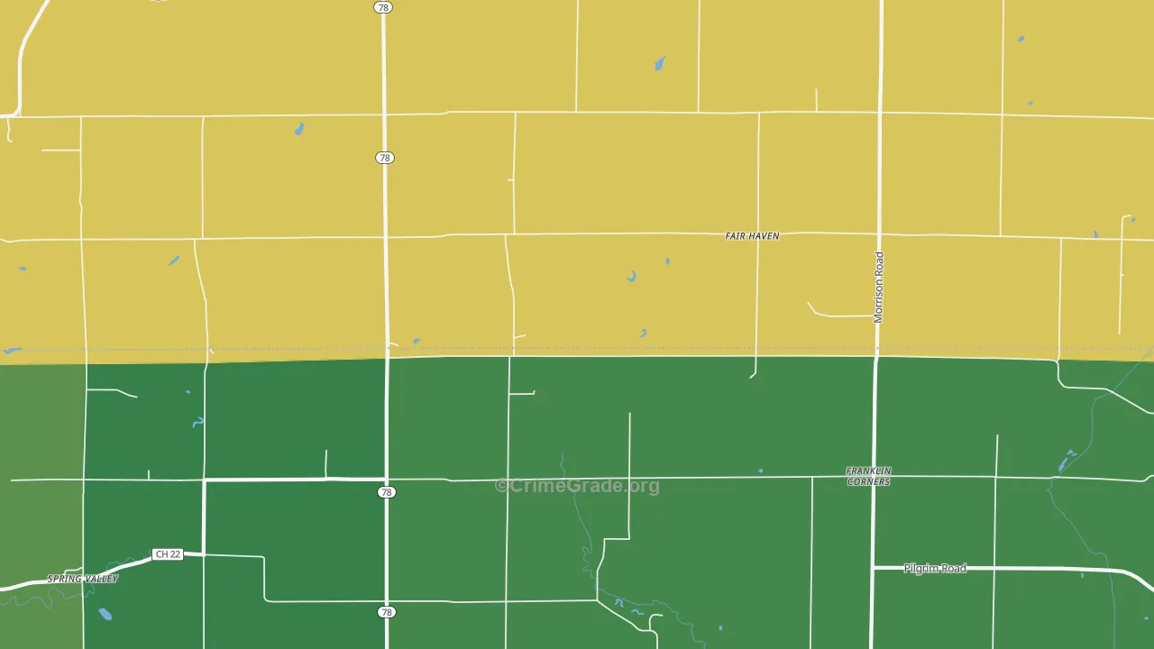 Fair Haven, IL Map of Assault Rates