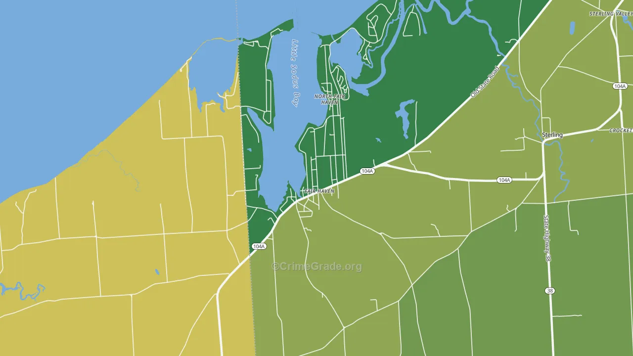 Fair Haven, NY Map of Assault Rates