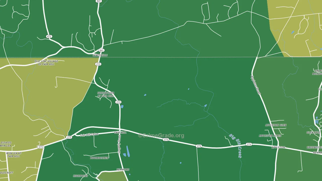 Fair Hill, MD Map of Assault Rates