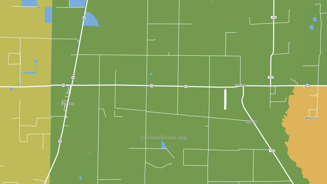 Fair Oaks, AR Map of Assault Rates