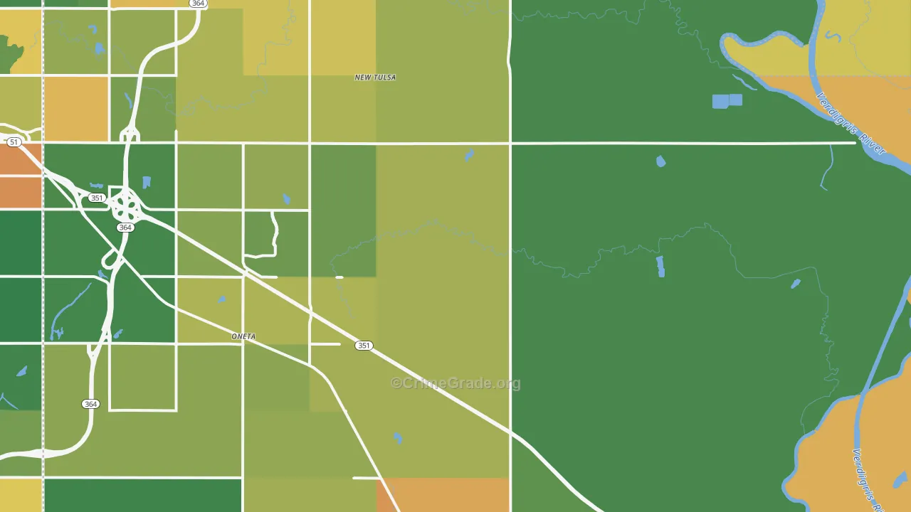 Fair Oaks, OK Map of Assault Rates