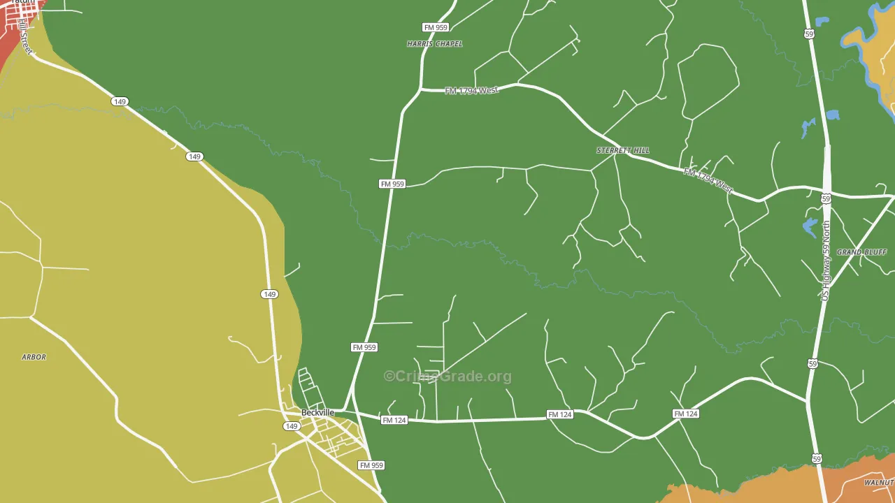 Fair Play, TX Map of Assault Rates