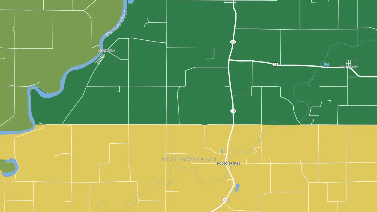 Fairbanks, IN Map of Assault Rates