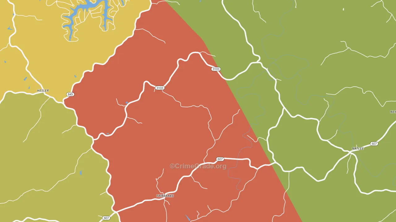 Fairbanks, KY Map of Assault Rates