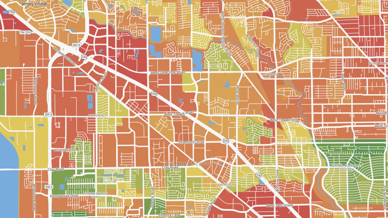 Fairbanks-Northwest Crossing, Houston, TX Map of Assault Rates