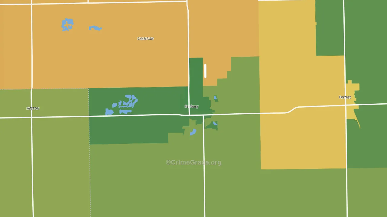 Fairbury, IL Map of Assault Rates