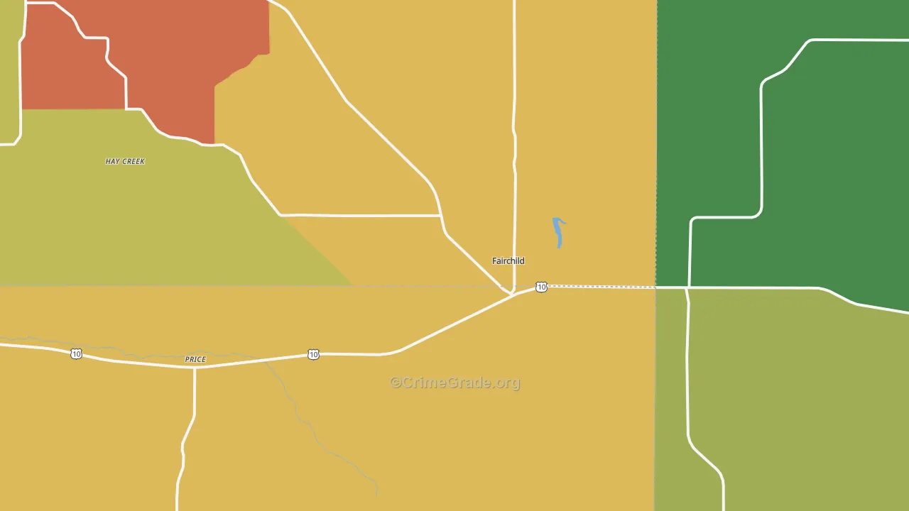 Fairchild, WI Map of Assault Rates