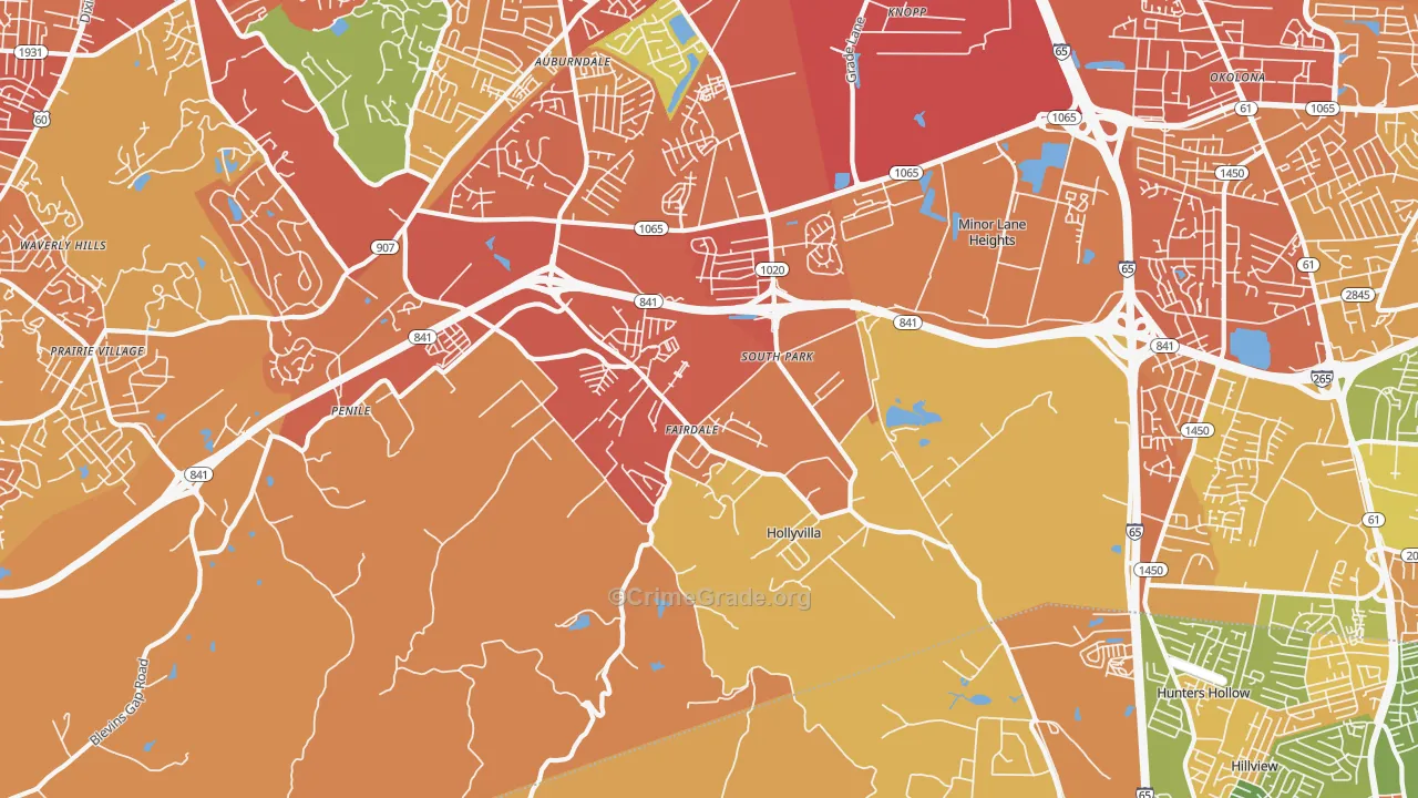 Fairdale, KY Map of Assault Rates