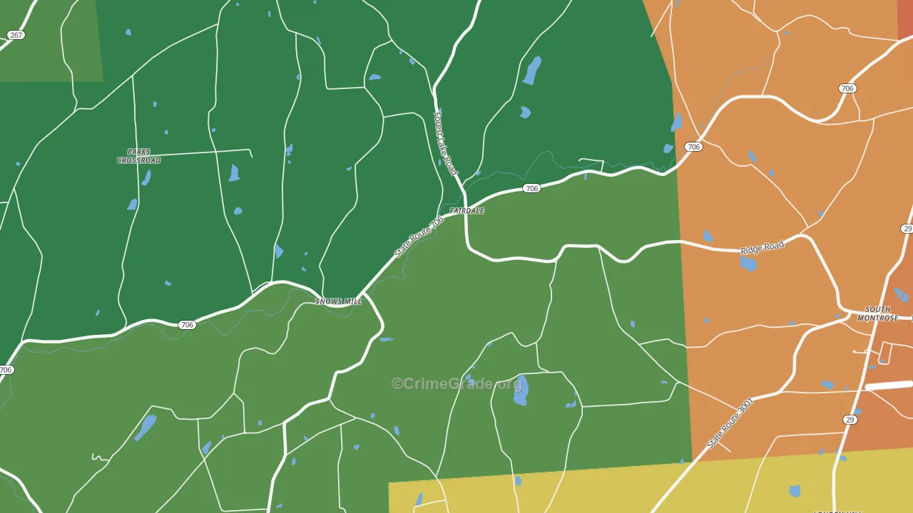 Fairdale, PA Map of Assault Rates