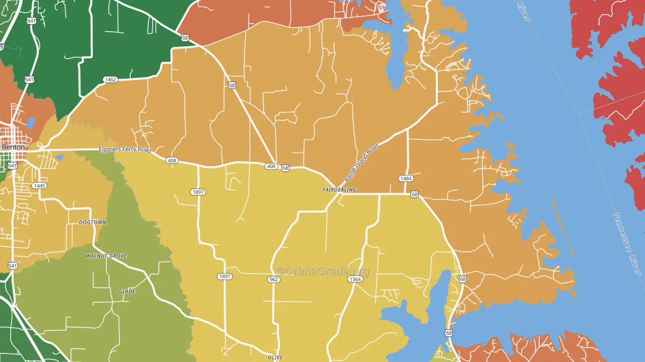 Fairdealing, KY Map of Assault Rates