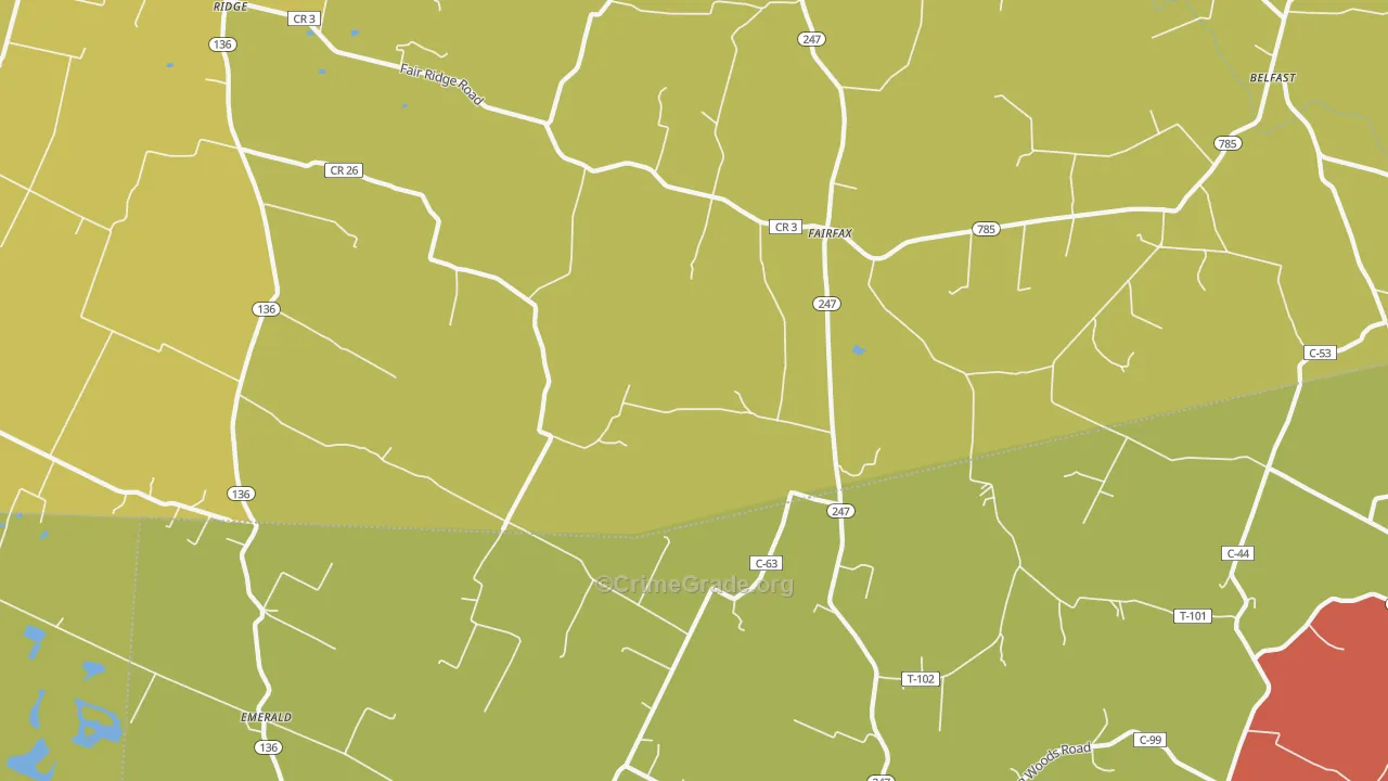 Fairfax, OH Map of Assault Rates