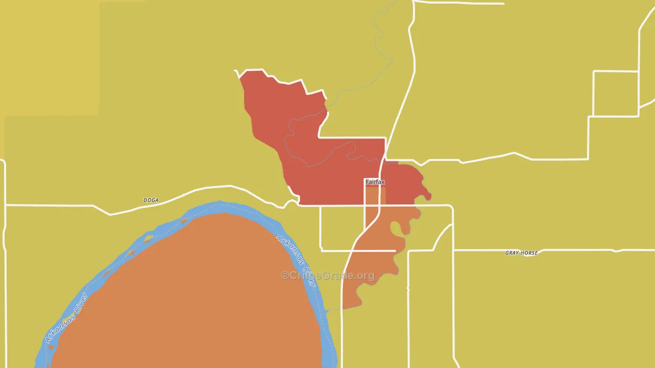Fairfax, OK Map of Assault Rates