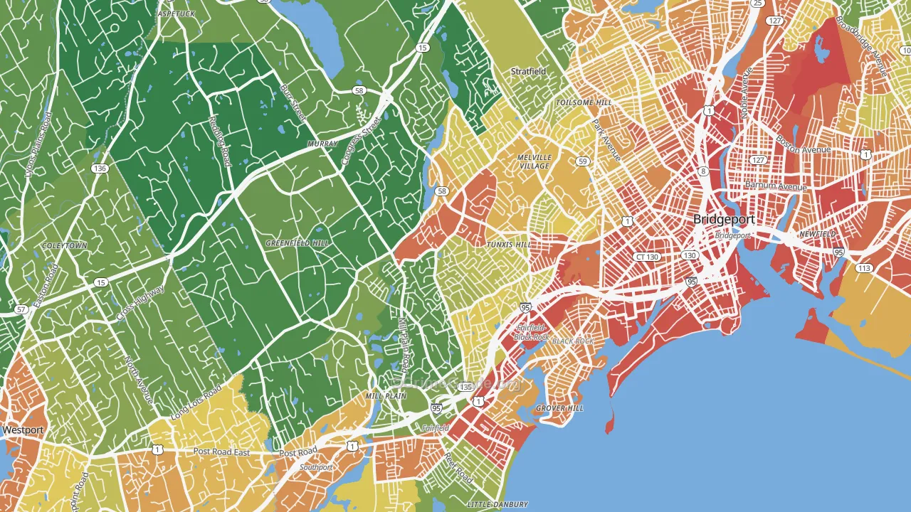 Fairfield, CT Map of Assault Rates