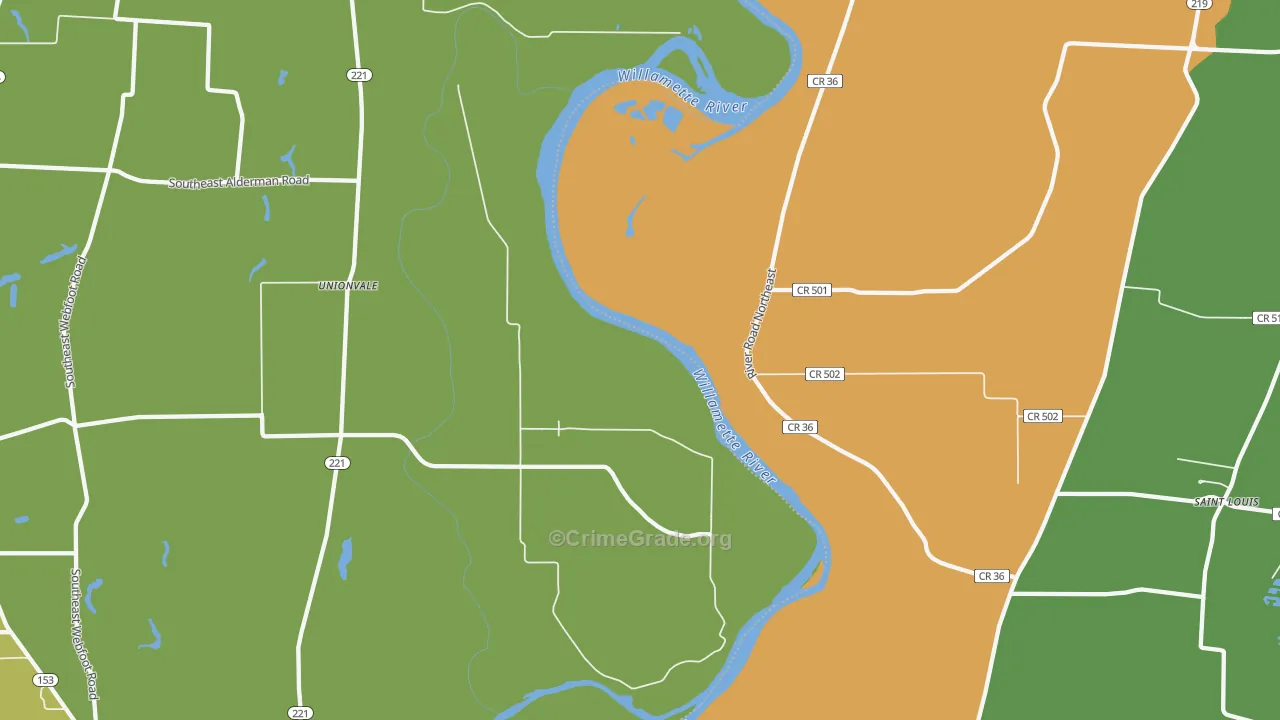 Fairfield, OR Map of Assault Rates