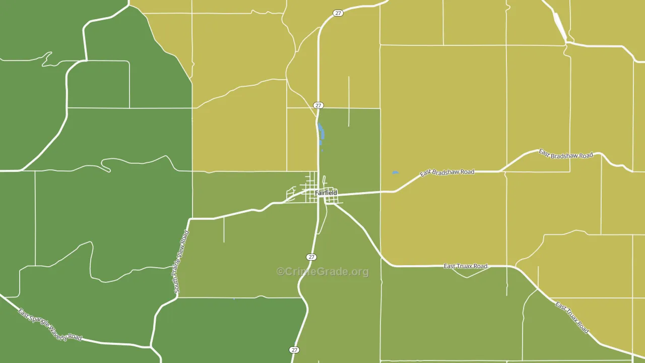 Fairfield, WA Map of Assault Rates