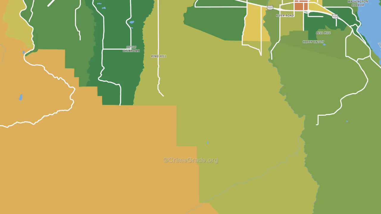 Fairholm, WA Map of Assault Rates