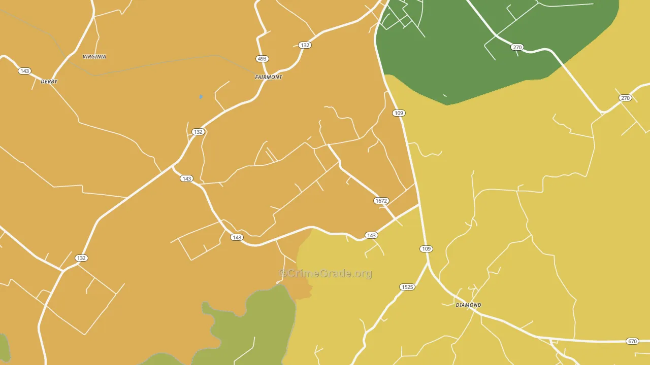 Fairmont, KY Map of Assault Rates