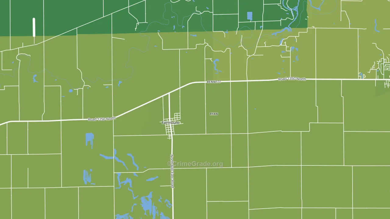 Fairmount, IL Map of Assault Rates
