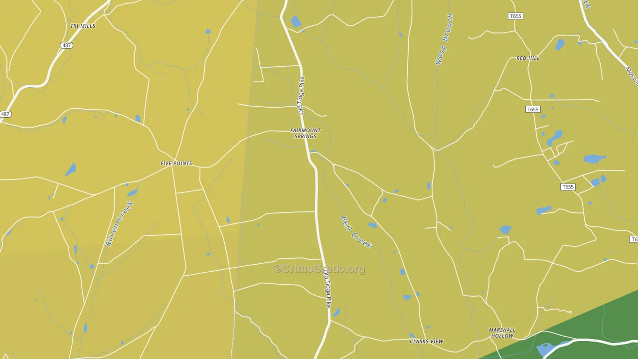 Fairmount Springs, PA Map of Assault Rates