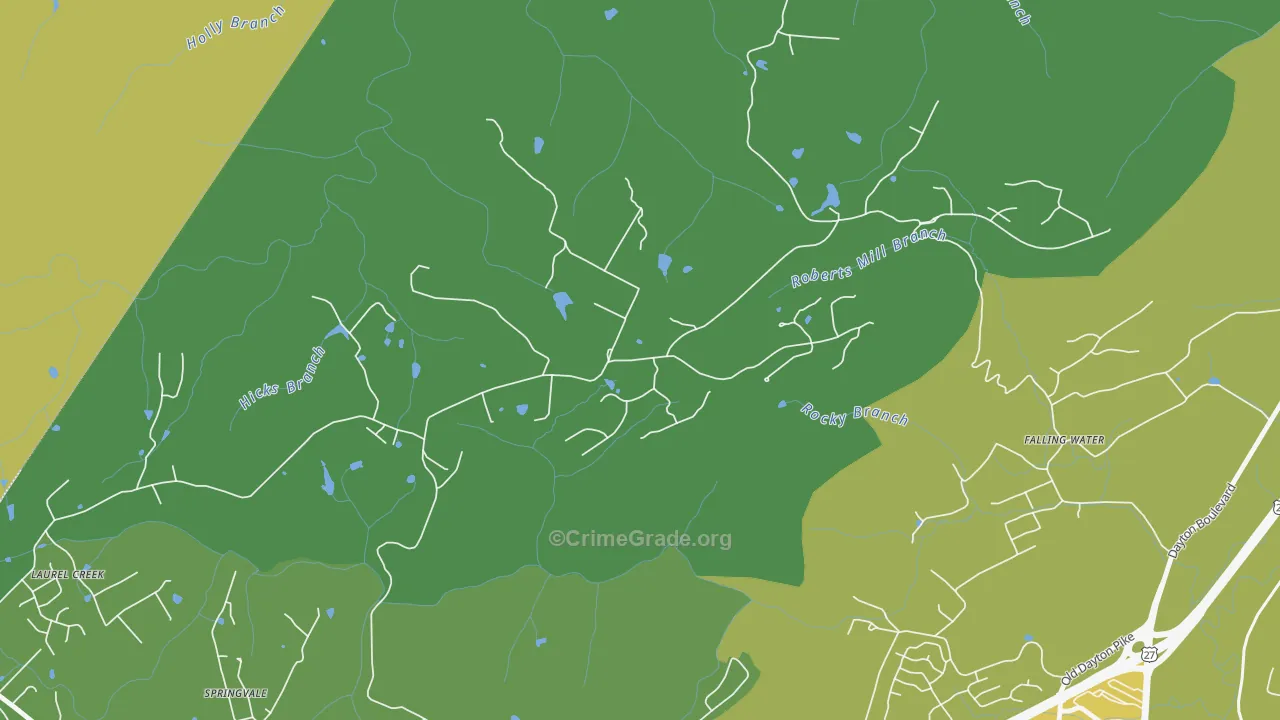 Fairmount, TN Map of Assault Rates