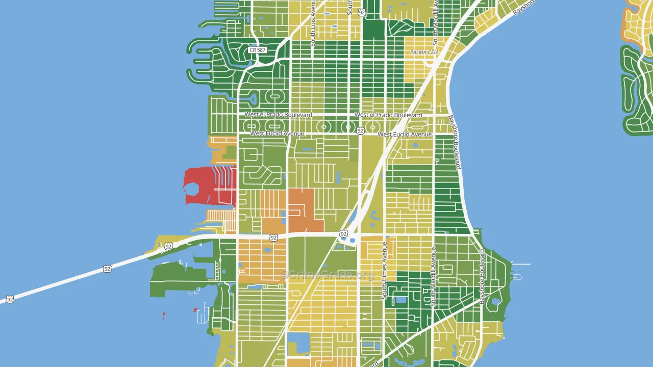 Fairoaks, Tampa, FL Map of Assault Rates