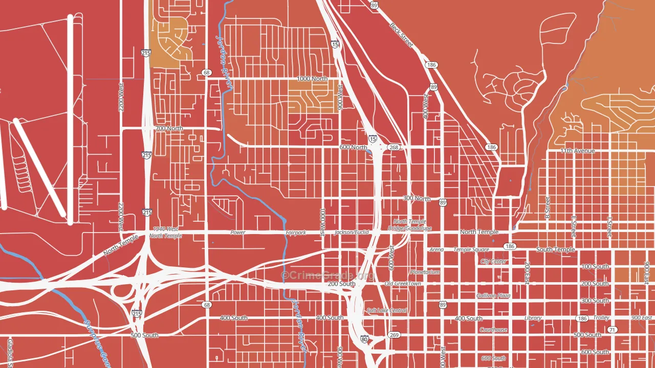 Fairpark, Salt Lake City, UT Map of Assault Rates