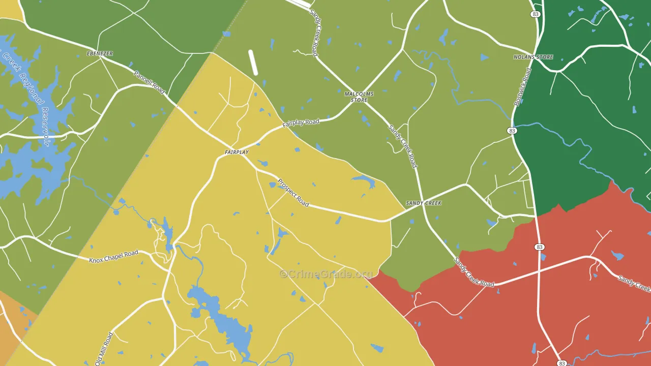 Fairplay, GA Map of Assault Rates
