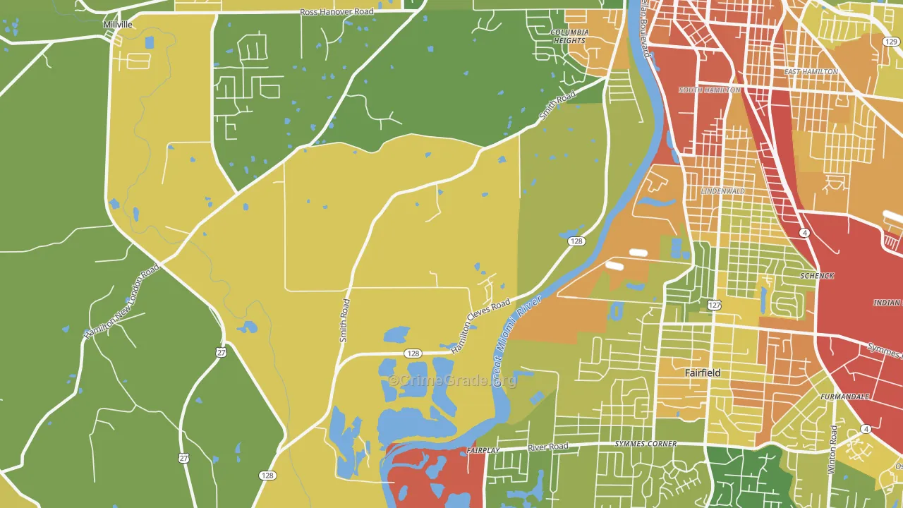 Fairplay, OH Map of Assault Rates