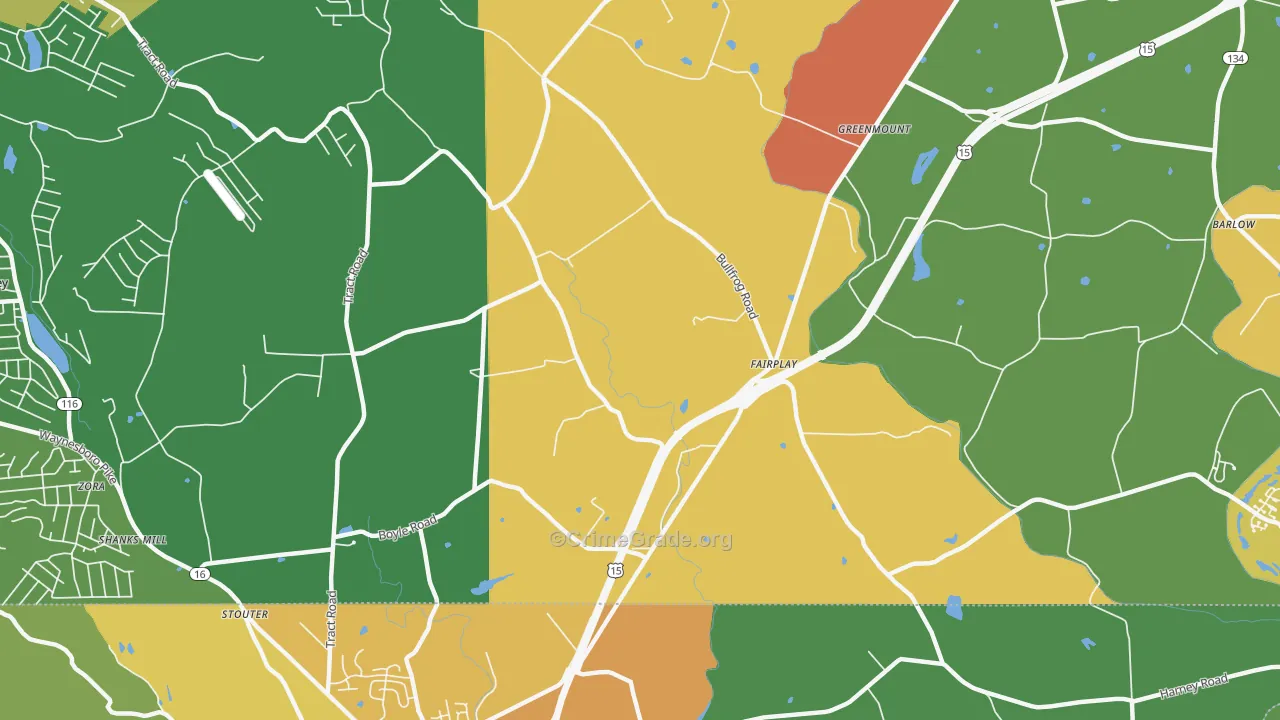 Fairplay, PA Map of Assault Rates
