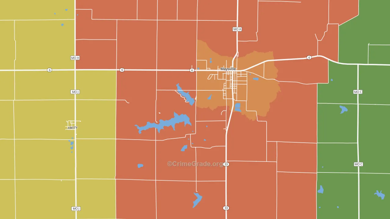 Fairport, MO Map of Assault Rates