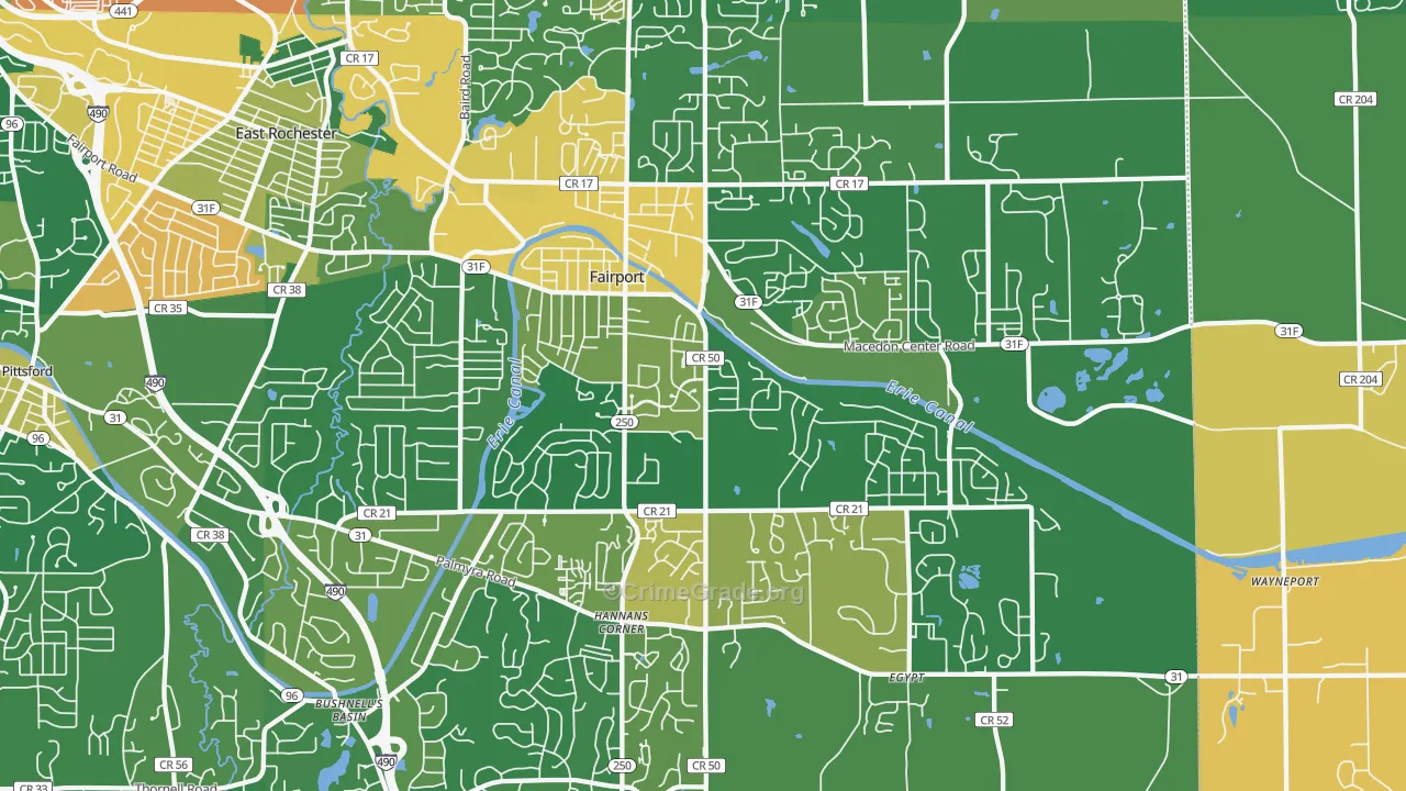 Fairport, NY Map of Assault Rates