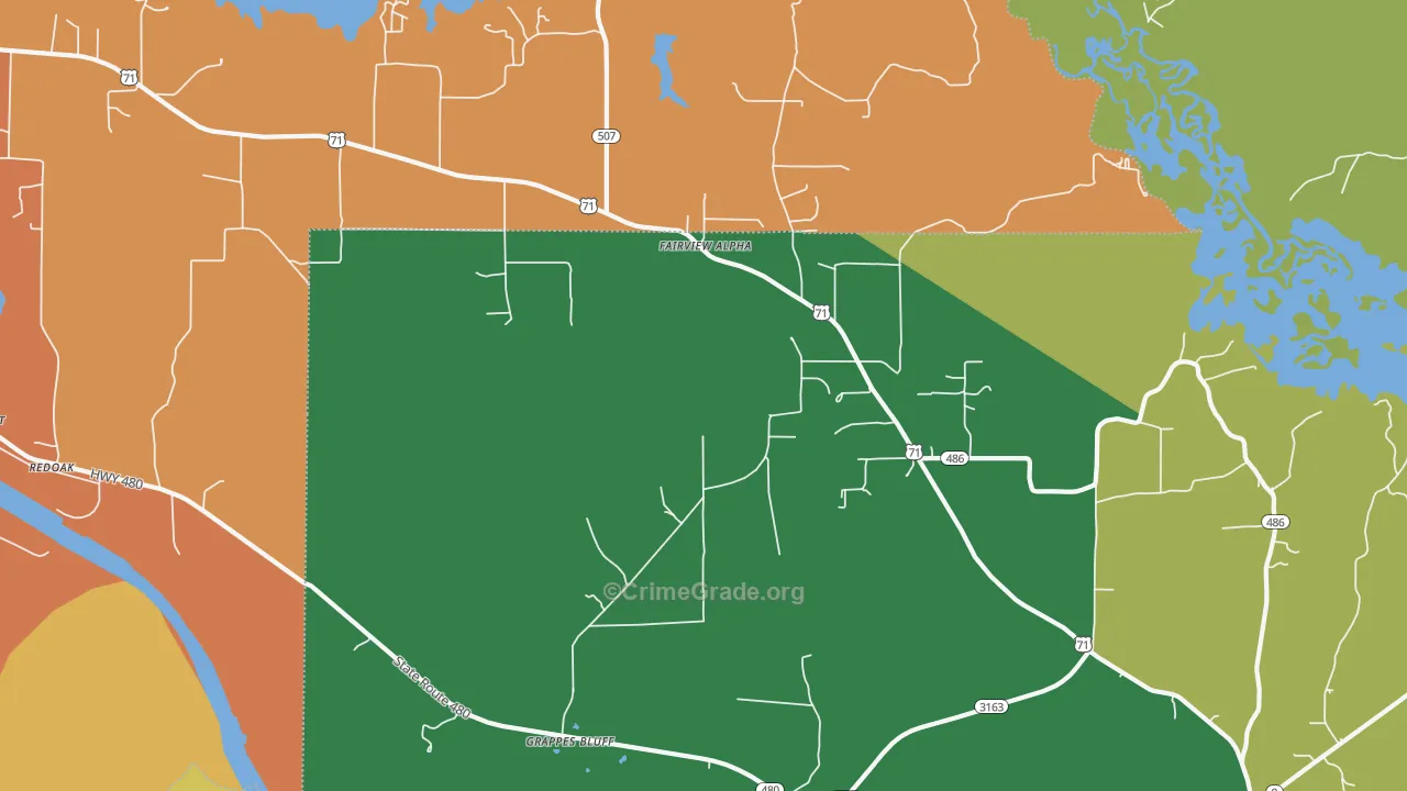 Fairview Alpha, LA Map of Assault Rates