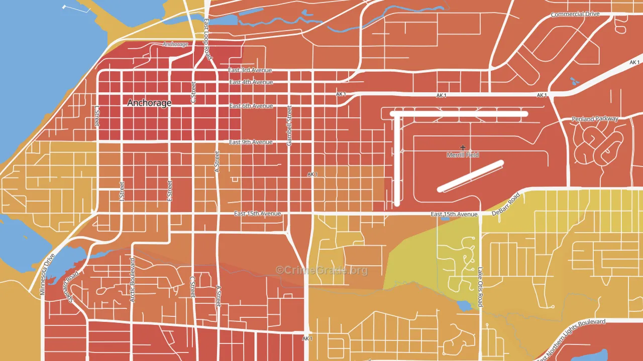 Fairview, Anchorage, AK Map of Assault Rates
