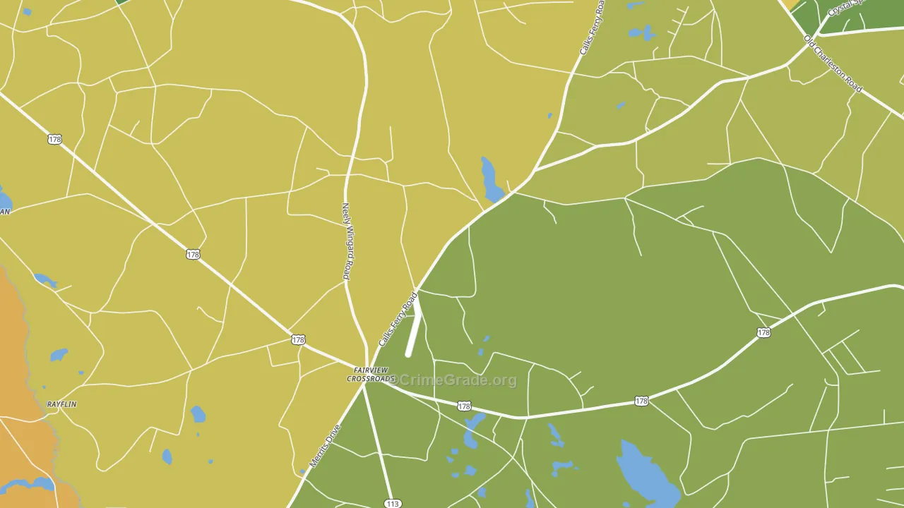 Fairview Crossroads, SC Map of Assault Rates